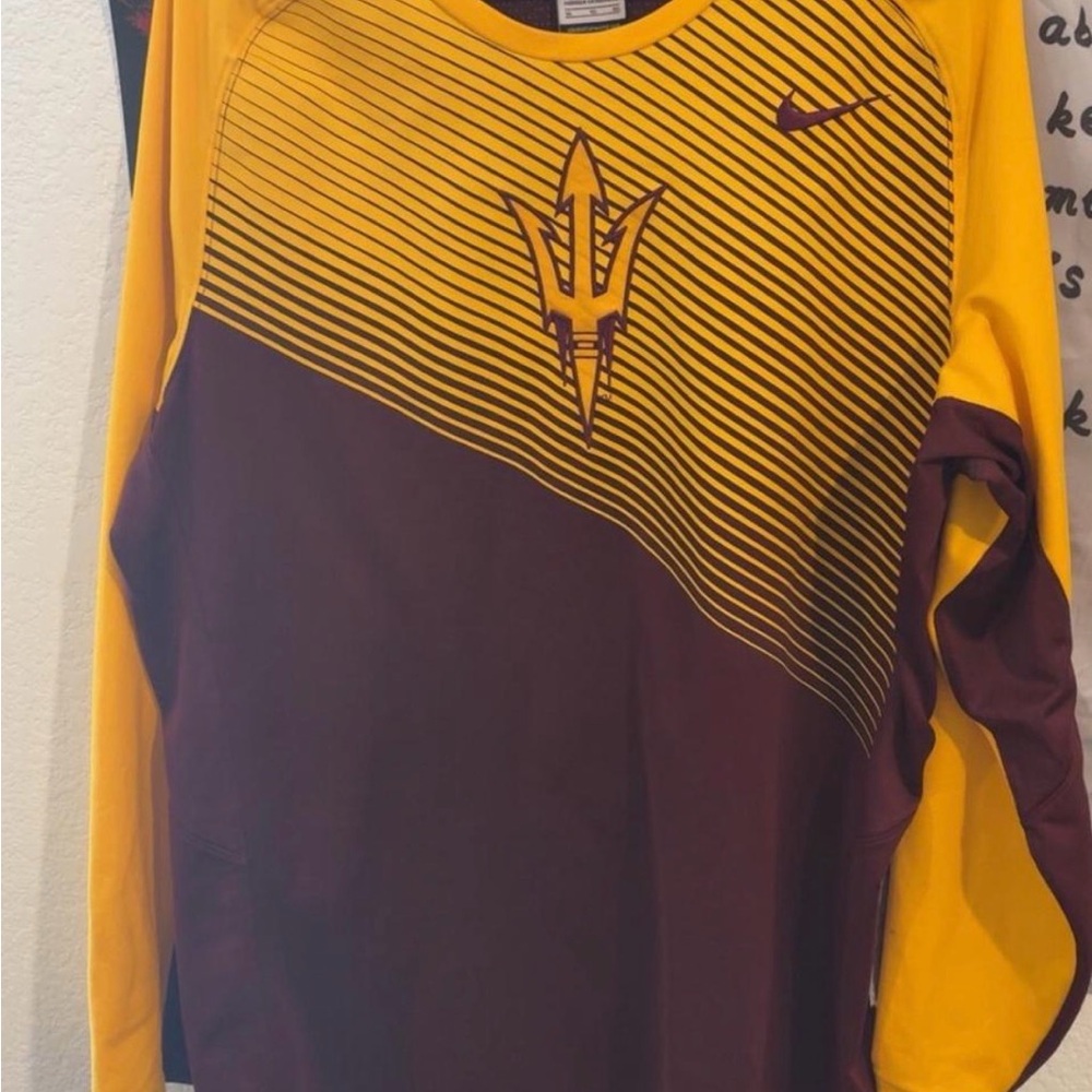 Arizona State Nike Yellow and Maroon Long Sleeve Shirt